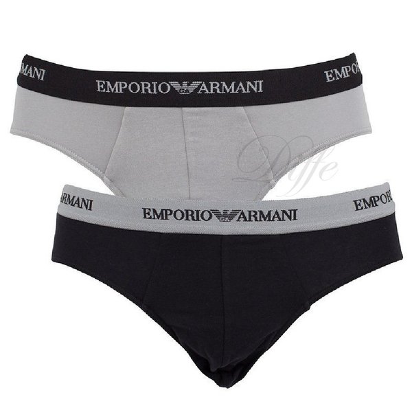 EMPORIO ARMANI Pack 2 slip algodón elástico