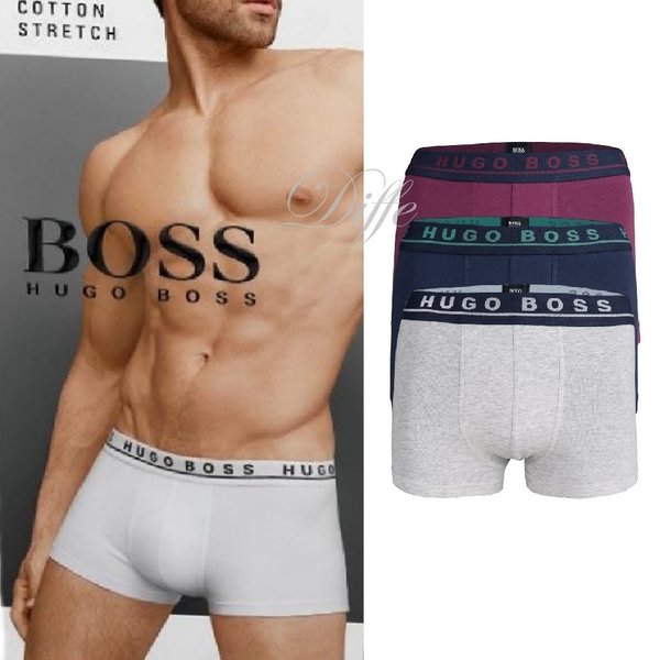 HUGO BOSS Pack 3 boxer corto algodón elástico
