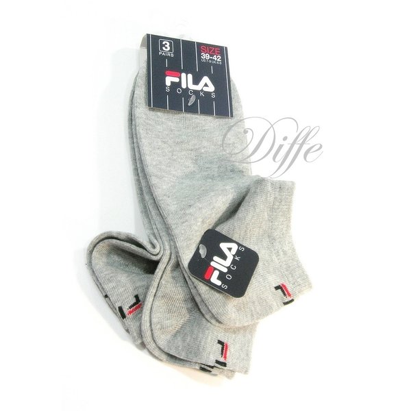 FILA Pack 3 pares calcetines cortos algodón